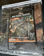 Mossy Oak Break Up Rod Pocket Drapery 2 42"x84" Panels Camouflage Kimlor NIP