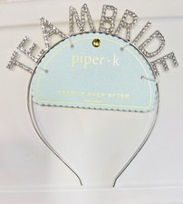 Team Bride Rhinestone on Silver Headband Wedding Tiara