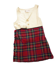 Vintage Children's Kilt The Scotch House Tartan Red
