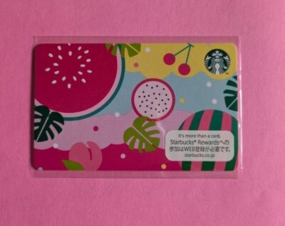 Starbucks Card Japan Coffee Summer no charge Pin Intact Gift
