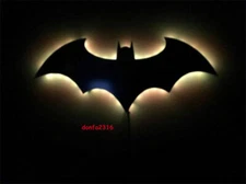 Batman Logo LED Night Light Wireless Remote Control Wall Lamp Bedroom Atmosphere