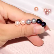 925 Sterling Silver Genuine Cultured Freshwater 7mm Pearl Stud Earrings Gift