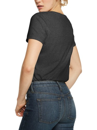 Womens V-Neck T Shirts Layering Short Sleeve Comfort Wear Basic Tee - Picture 14 of 30