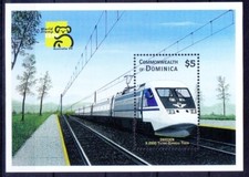 Dominica 1999 MNH MS, Australia 99,  X-2000 Sweden, Train, Railways
