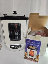 Chicken Vertical Rotisserie Over CookTop Franklin Chef Vertisserie SR3600