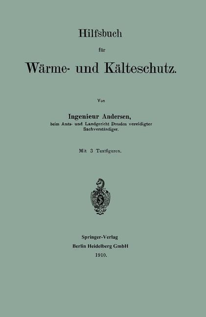 Thumbnail - Hilfsbuch Für Wärme- Und Kälteschutz | Buch | 9783662390276