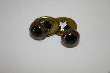 Crystal Plastic Safety Teddy Bear Eyes Inc Washers Soft Toy Making - Brown 10mm
