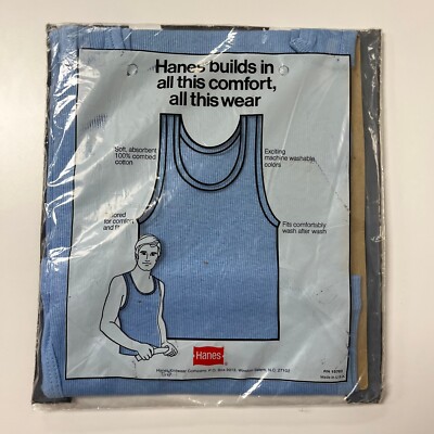 トップス DEAD STOCK\" HANES 60's-70's Hanes Under Colors Dead-stock Blue Tank Top | eBay
