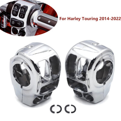 Chrome Switch Housing Cover Kit Hand Control For Harley Touring Trike 2014-2022