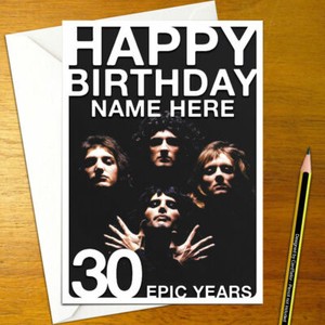 Queen Personnalise De Carte D Anniversaire A5 Rock Britannique Freddie Mercury Personnalise Ebay