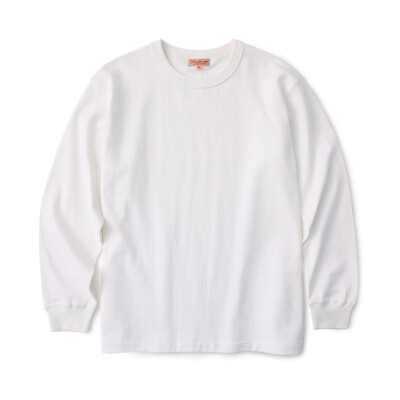 Men Basic Tee 10.5 oz Cotton Loopwheel Tubular Long Sleeve T-Shirt