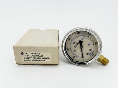 New 0-3000 PSI Pressure 2-1/2'' Gauge11/4NPT