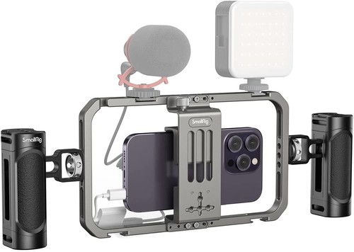 SmallRig Mobile Phone Video Rig Kits w/ Led Video Light Vlogging Kit for Samsung - Picture 2 of 15