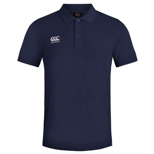CANTERBURY Mens Blue Short Sleeve Polo XS Embroidered Crest Sports