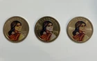 LOT OF 3 2000 P SACAGAWEA $1 DOLLAR US LIBERTY UNCIRCULATED COLORIZED COIN RARE