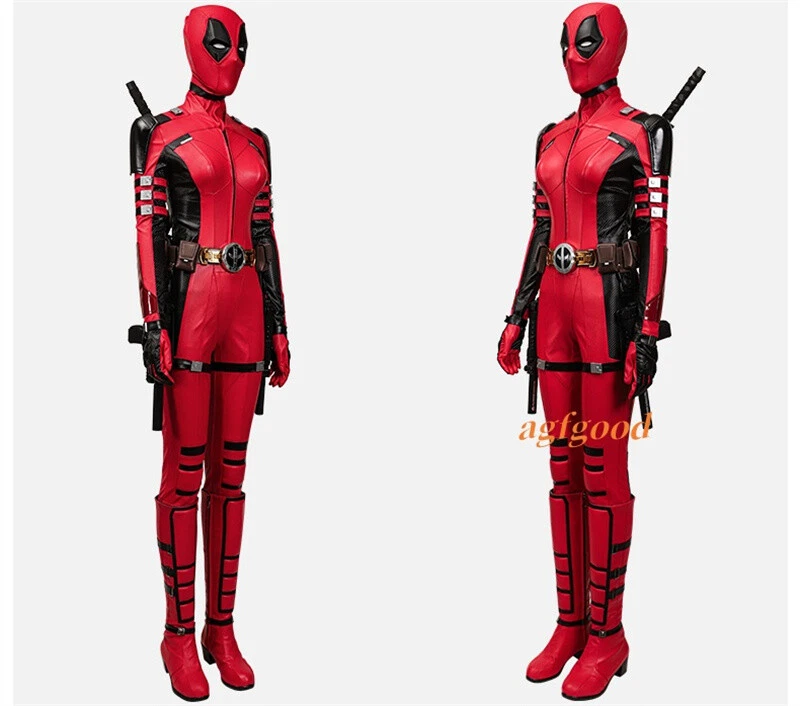 Deadpool 3 Lady Deadpool Wanda Wilson Cosplay Costume Jumpsuit Halloween Outfits - Image 3 of 4