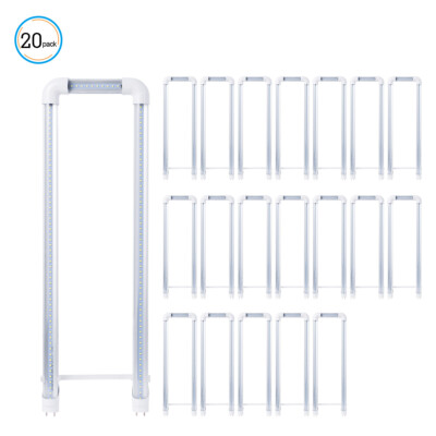20 PACK U-BEND G13 24W 6000K Clear Lens U-Shaped LED Tube Light FB40 FB32 T8 T12