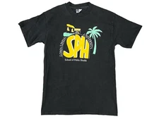 VTG Hanes Beefy Black Short Sleeve Crew Neck T-Shirt Sz M Loma Linda University