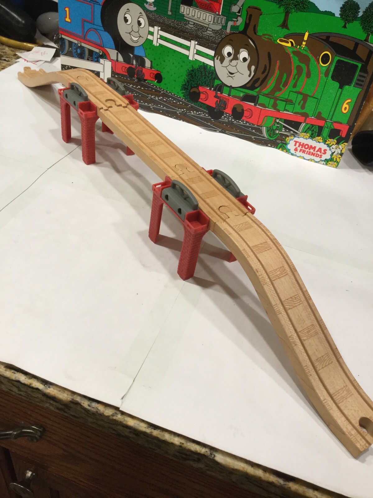 Thomas & Friends Wooden Railway Train Elevated Bridge Tunnel Arch And ...