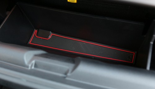 Red Rubber Gate Slot Mats Non-Slip Cup Holder Pads For Ford Mustang 2015-2021 - Picture 11 of 12