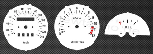 Discos Apto para Yamaha XJ600 Tacómetro XJ 600 Gauge Esferas Blanco Kit - Imagen 1 de 1