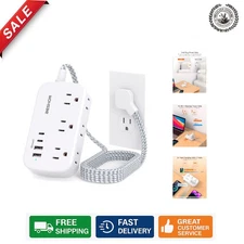 Cruise Ship Approved 10-in-1 Power Strip - 6 Outlets & 4 USB Ports for Travel