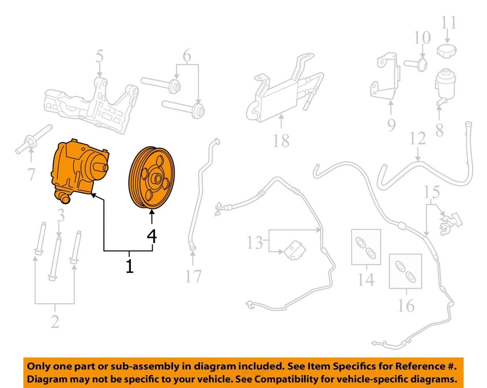 Ford Transit 250 2016 bomba de dirección asistida fabricante de equipos originales 187 k millas - LKQ423312605 Foto 4 de 4