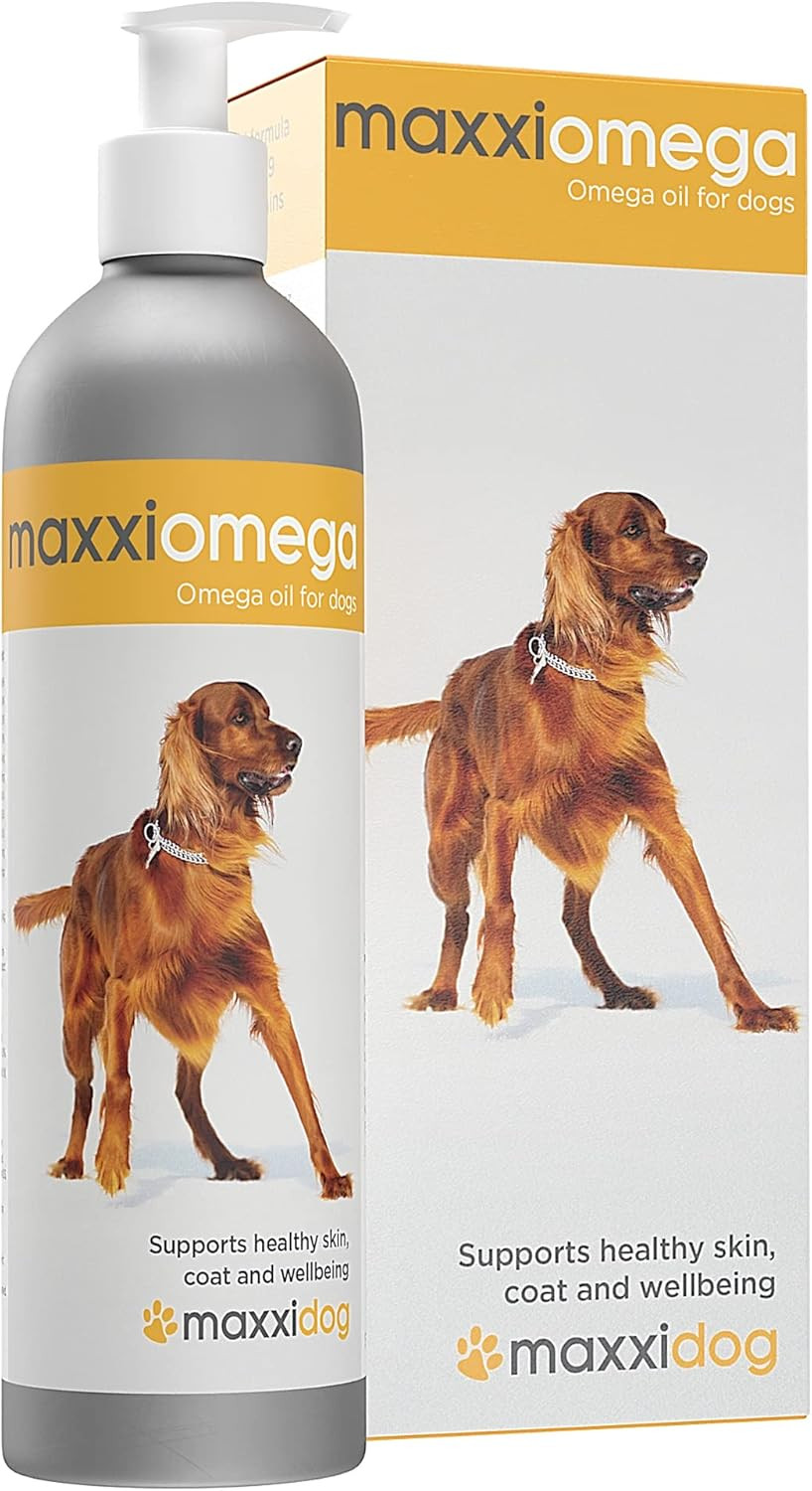 Maxxiomega Olio per Cani: Pelo Lucido e Pelle Sana con Erogatore Pratico