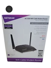 OB NETGEAR AC1200 WiFi Cable Modem Router Model C6220 TESTED FREE SHIP