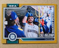 2026 Topps Series 1 Celebration Cal Raleigh Gold Dugout Peeks SP 31/50 Mariners