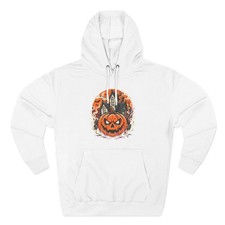 Halloween Pumpkin Hoodie   Jack-O'-Lantern Haunted House Fleece Hoodie