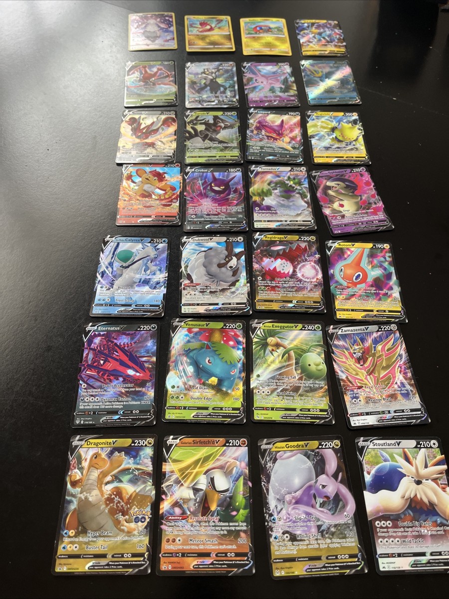 New Set Of 30 Pokémon Cards 25 V 5 Other. 30 Sleeves + 1 Booklet