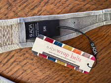 ADA Anthropologie wrap belt textured leather Gray Small