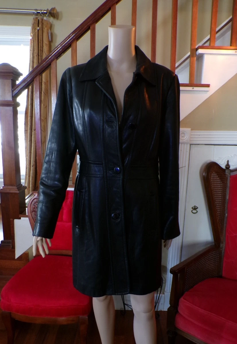 Jones New York Leather Outer Shell Coats, Jackets & Vests Trench