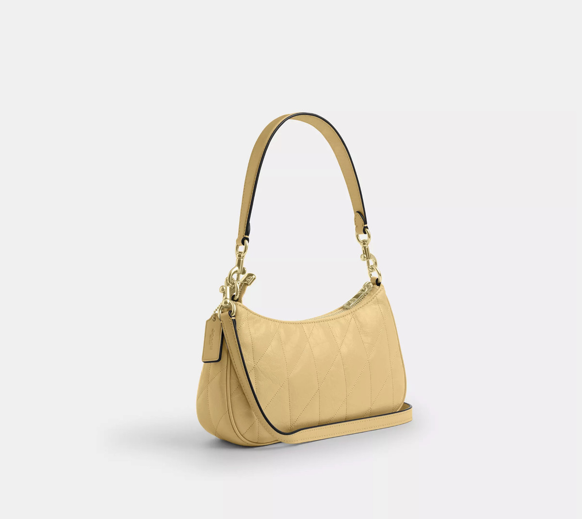 COACH Terry Shoulder Bag Quilted Soft Yellow CDY83 IMPM2 New | eBay
