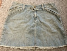 Gap Light Blue Denim Short Mini Skirt W/ 4 Pockets Women's Size 10