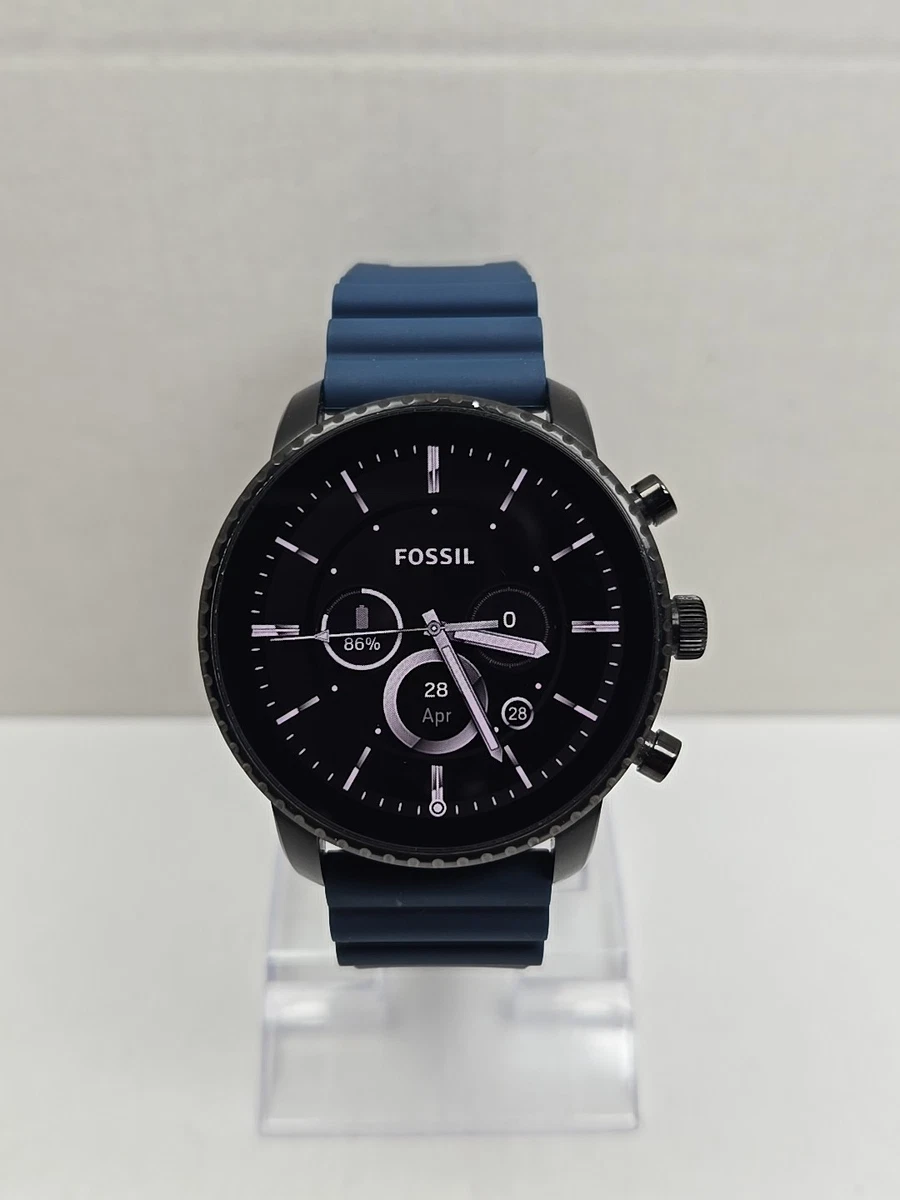 Fossil Stainless Steel Case Blue Smart Watches for Sale - eBay
