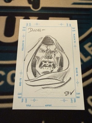 Dr. Doom  1998 Marvel The Silver Age Sketch Card Sketchagraph by Marie Severin