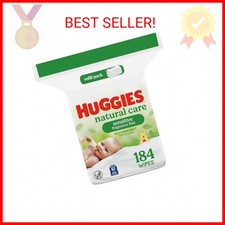 Huggies Natural Care Sensitive Baby Wipes, Unscented, Hypoallergenic, 99 Purifi