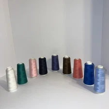 Used Maxi-Lock & Sure Lock Serger Thread Spools Various Colors Lot Of 9