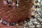 Artist Glass Rock Speck Swirl Lamp Work,glass Beads W Real Pearls Necklace Set — photo 7