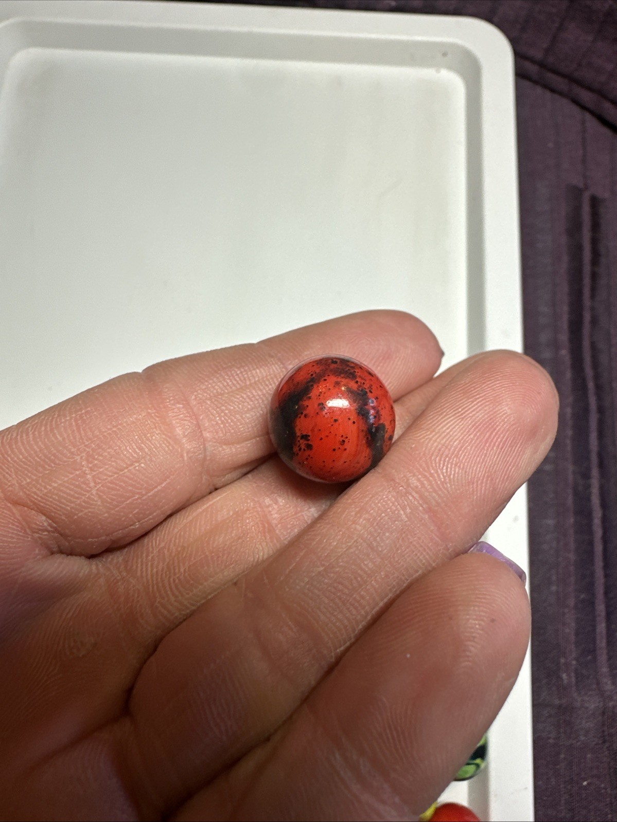 Vintage estate Find Swirl Agate? Colorful iridescent Random Collection marbles 