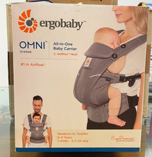 Ergobaby Omni Breeze Mesh All-in-One Baby Carrier Graphite Gray Brand New