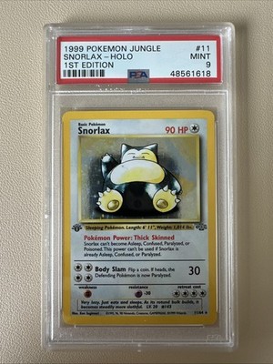Pokemon TCG Snorlax 1st Edition 11/64 Jungle Holo Rare PSA 9 | eBay