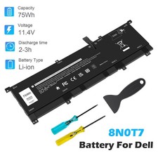 NEW 8N0T7 Battery for XPS 15 9575 2in1 Precision 5530 2in1 TMFYT P73F001 75WH