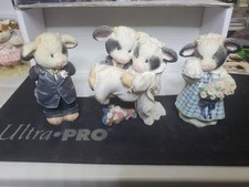 Mary's Moo Moos Wedding Party Cow Figures Enesco 2.5