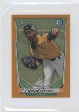 2014 Bowman Chrome Minis Orange Refractor 1/10 Dillon Overton #37 y0i