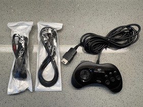 SEGA SATURN ELITE SAROO CONSOLE CLEAN W/ 256GB SD CONTROLLER POWER & AV CABLES