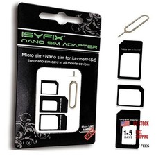 Sim Card Adapter Nano Micro - Standard 4 in 1 Converter Kit with Steel Tray