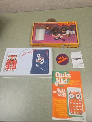 Vintage 1977 Quiz Kid Electronic Game COMPLETE book RARE Parts Or Repair Only.